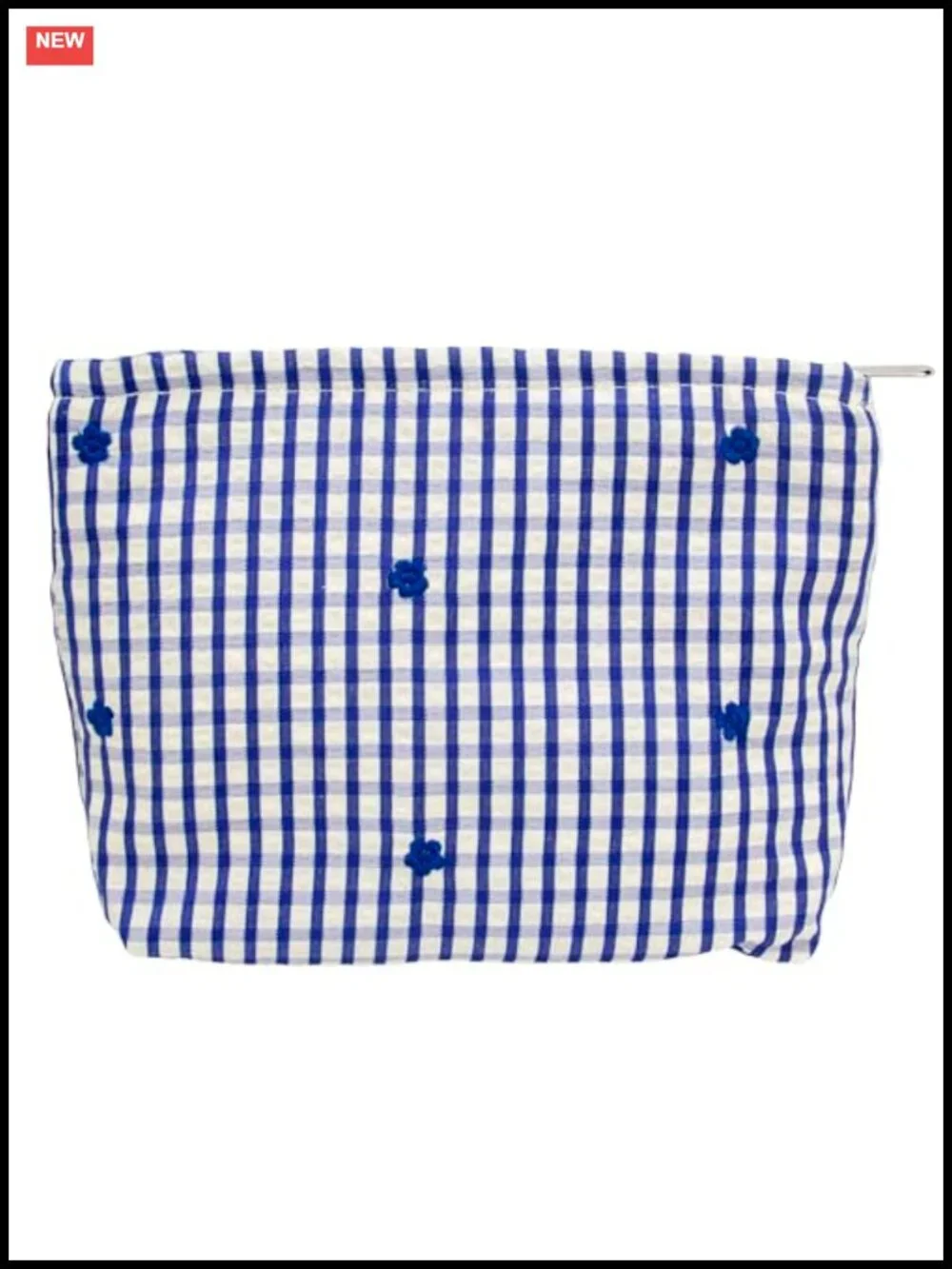 Flat Canvas-Lined Makeup Bag for Women, Zipper Cosmetic Pouch for Purse,